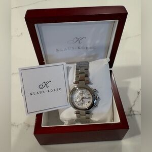 Klaus Kobec Mens Stainless ATM Quartz Water RESISTANT Wrist Watch, NWT